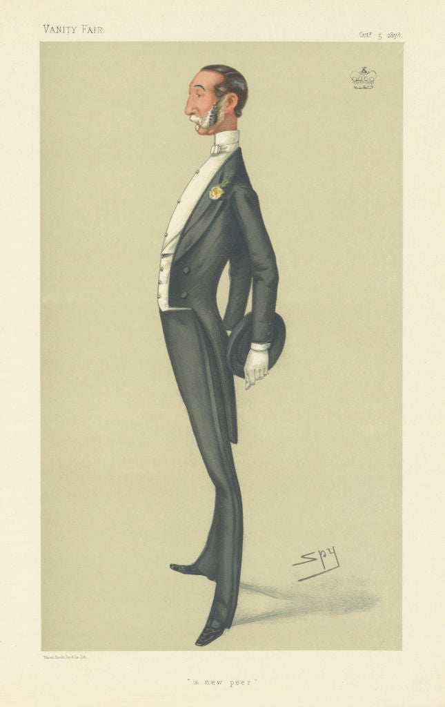 VANITY FAIR SPY CARTOON Lord Gerard 'a new peer' Lancs 1878 old antique print